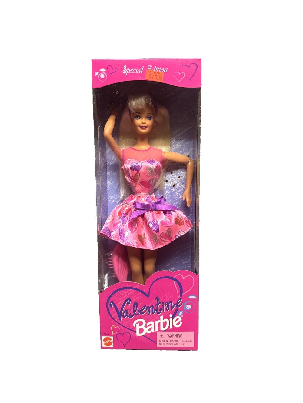 Vintage 1997 Special Edition Valentine Barbie Doll Mattel #17649 New In Box